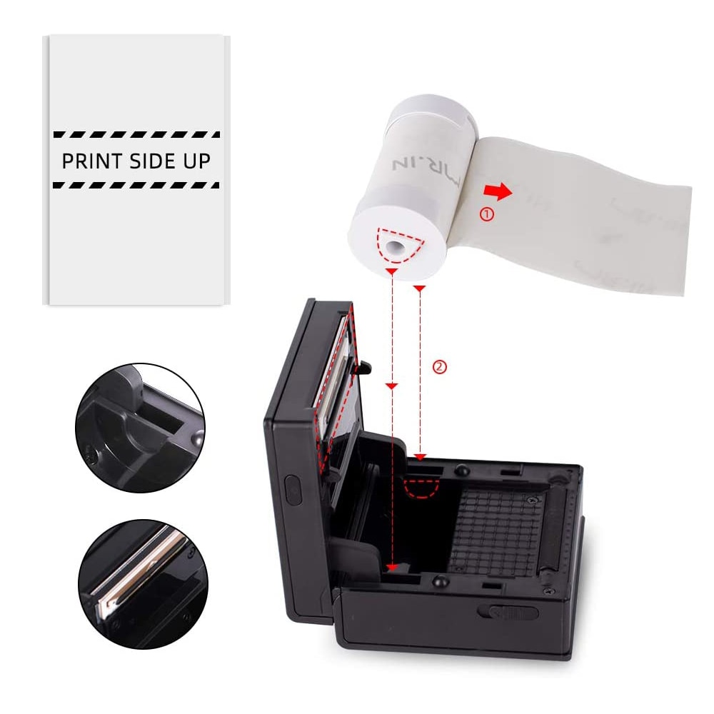 Phomemo – Papier thermique auto-adhésif, étiquette autocollante imprimable, pour imprimante M02/M02S/M02Pro, Papier Photo