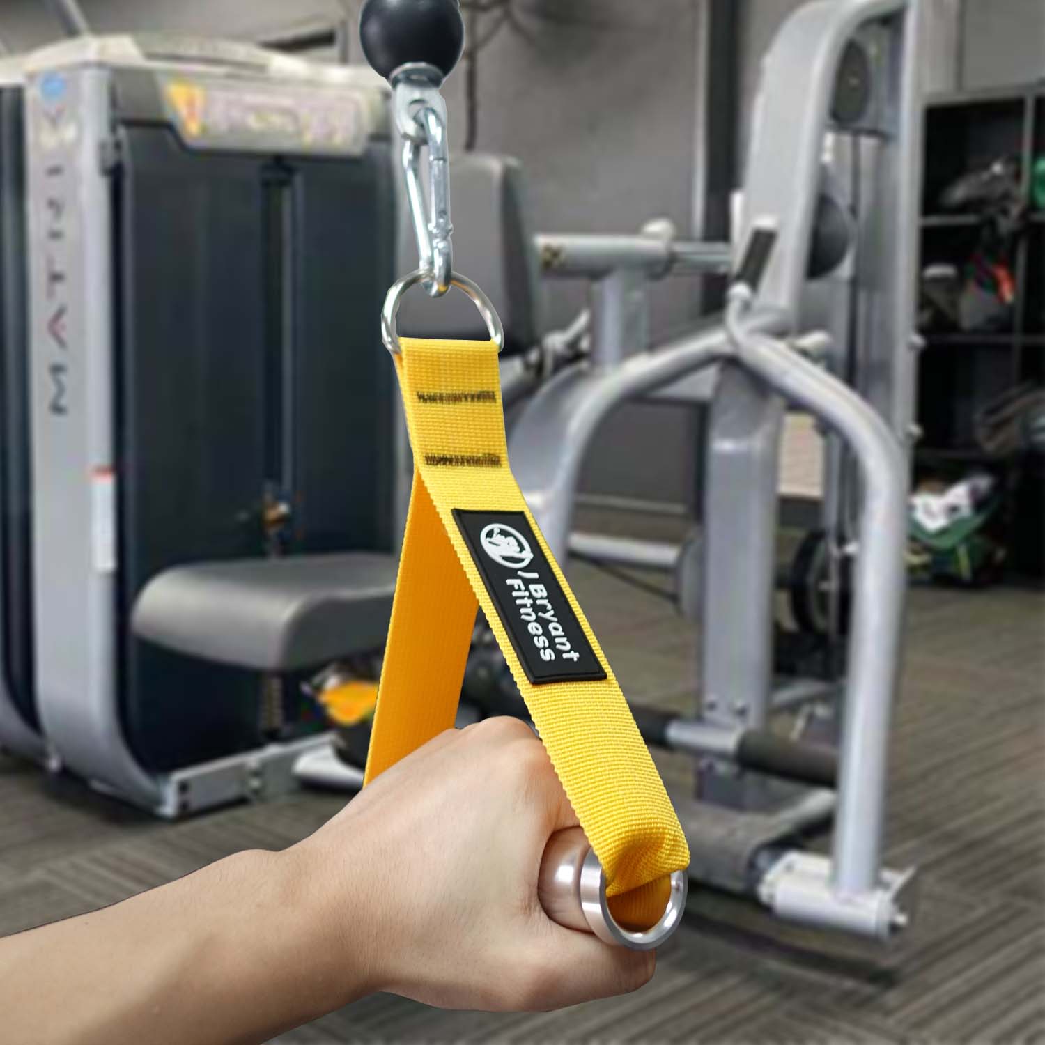 1 paio di impugnature per palestra in metallo resistente con gancio a D per fasce di resistenza per macchine a cavo tirare verso il basso attrezzature per il fitness a casa