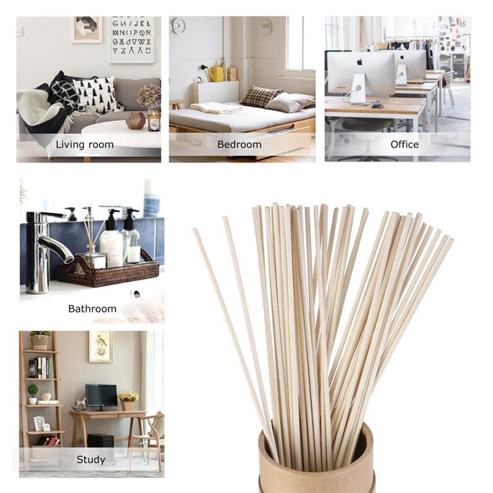 30Pcs Rattan Reed Sticks Fragrance Reed Diffuser Aroma Oil Diffuser Rattan Sticks for Home Bathrooms Fragrance Diffuser