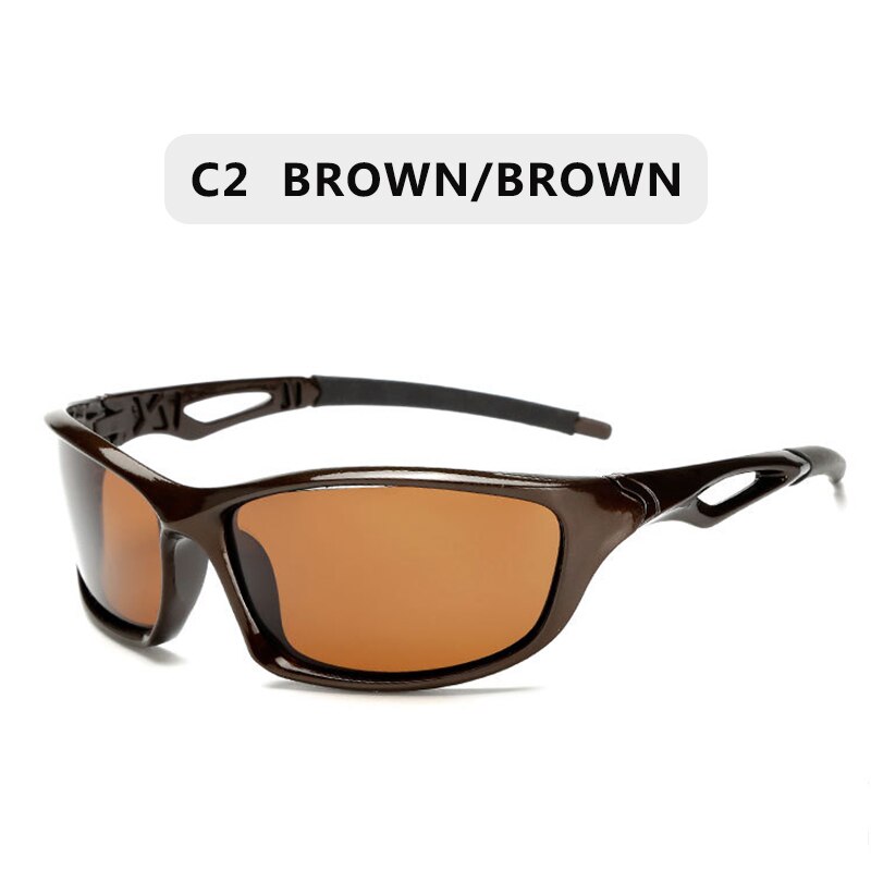 Polarized Sunglasses Men Brand Square Sports Sun Glasses for Men Driving Fishing Black Frame Goggle UV400: c2