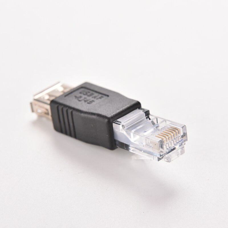 Laptop Lan Netwerk Kabel Ethernet Converter Plug Jetting Pc Crystal Head RJ45 Male Naar Usb 2.0 Af Een Vrouwelijke Adapter connector