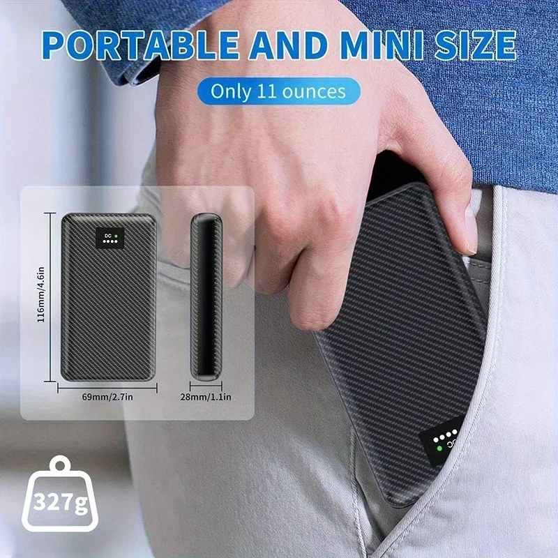 PowerBank 7.4V DC 30000/40000mAh batterie Portable alimentation Mobile pour chauffage veste gants équipement de chauffage électrique