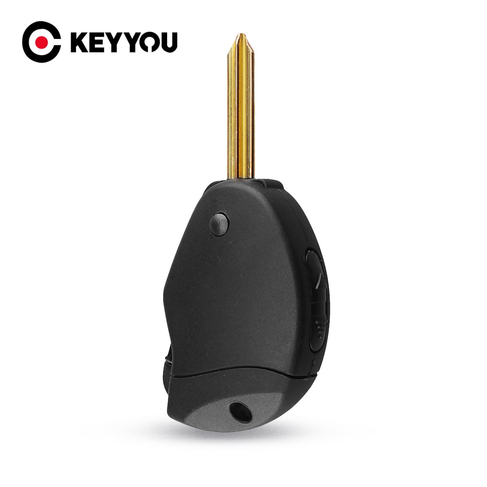 Keyyou 10X2 Knop Afstandsbediening Sleutel Shell Case Fob Side 2 Button Fob Case Shell Voor Citroen Evasion Synergie xsara Xantia