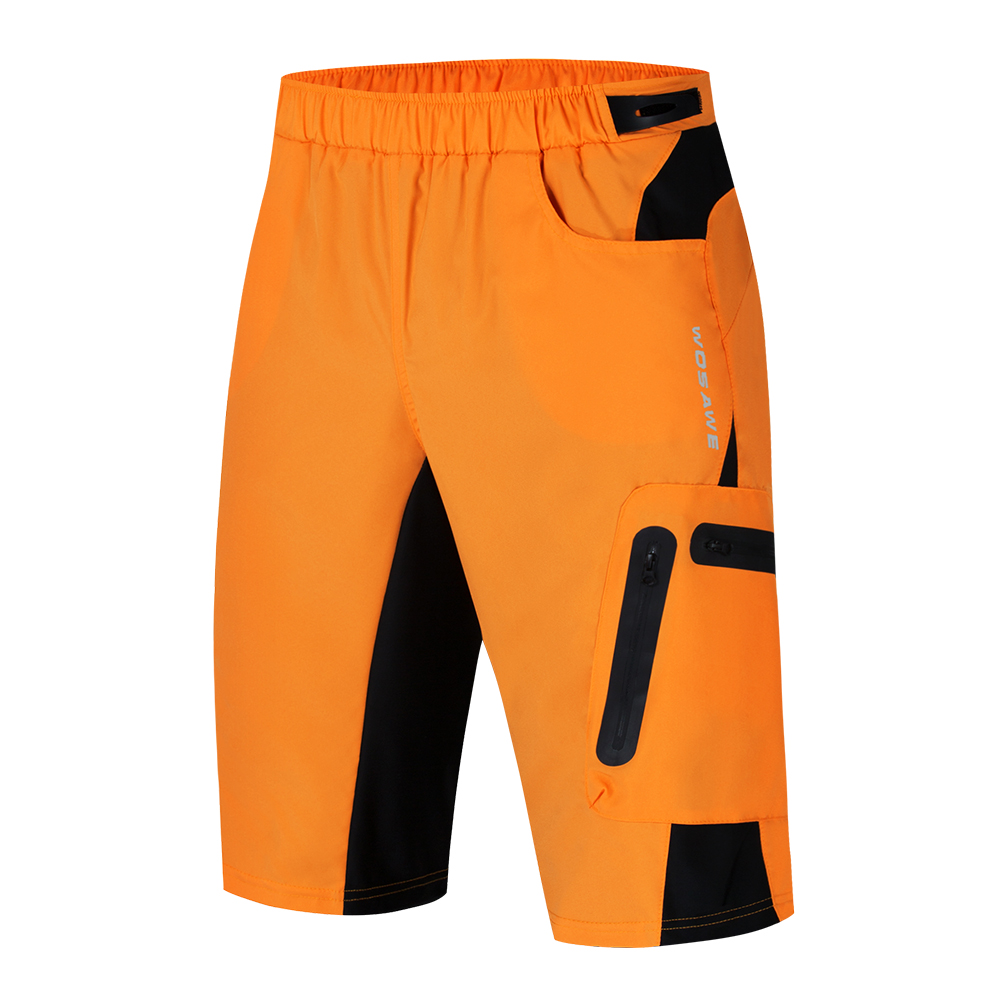 WOSAWE Heren Fietsbroek Mountainbike Schokbestendig 5D Gewatteerde Shorts Lichtgewicht Loose Fit MTB Fietsbroek Rijbroek