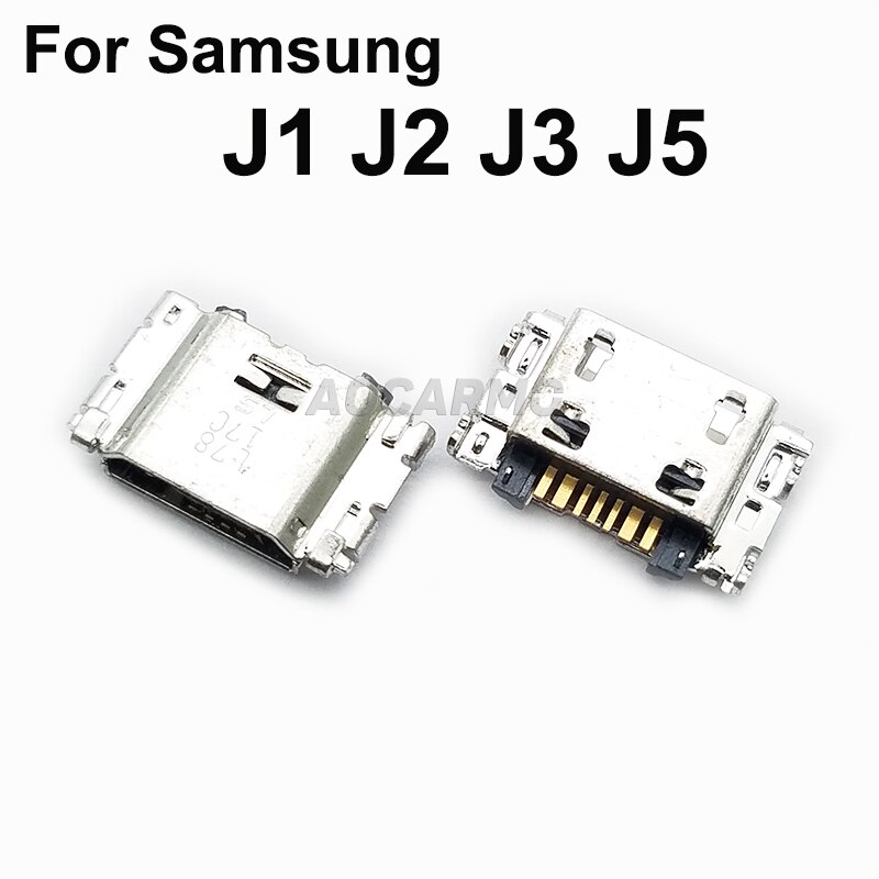 Aocarmo Voor Samsung Galaxy J1 J2 J3 J5 Usb-poort Opladen Connector Plug Dock