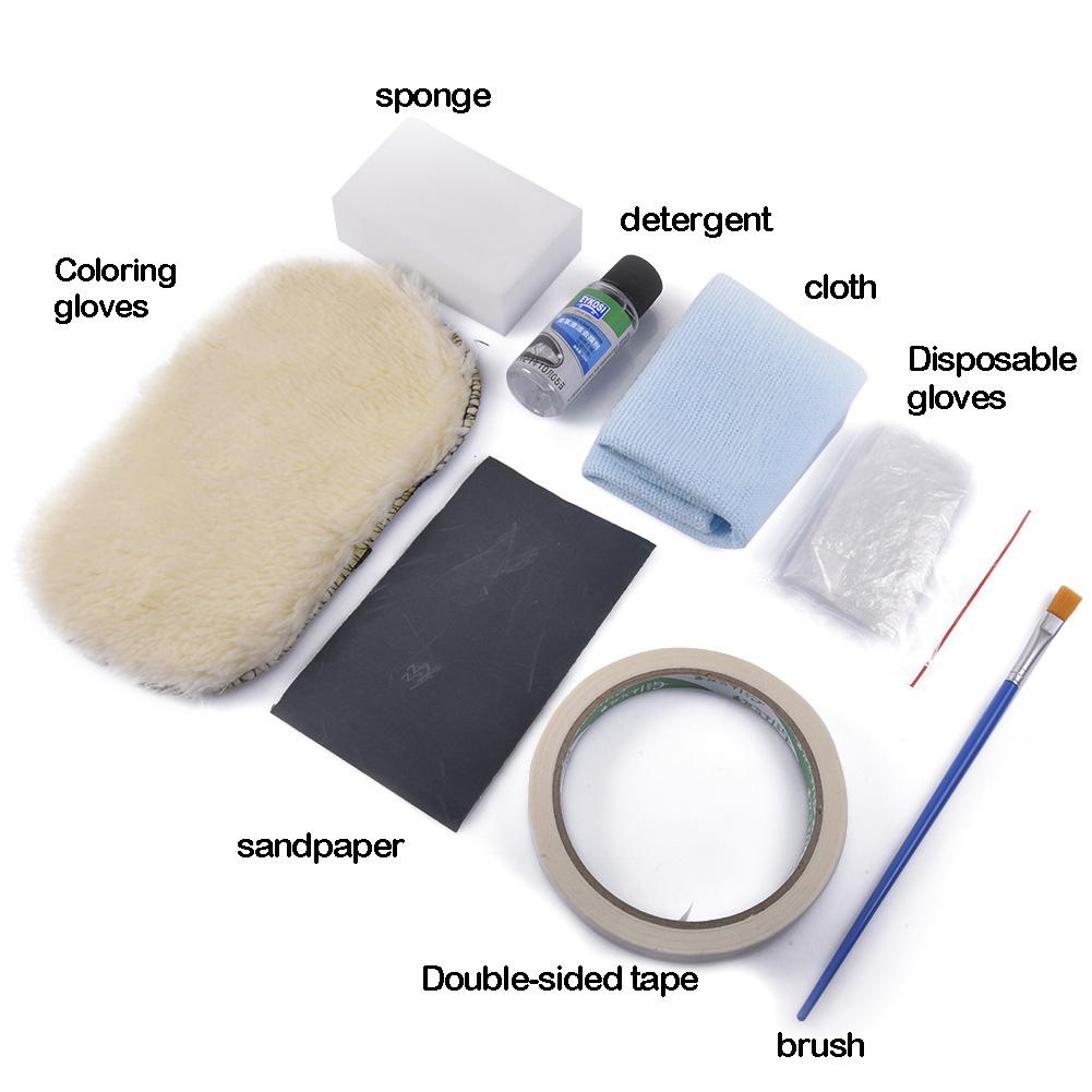 Réparation et réhabilitation de Toner de couleur en cuir de sac d'huile teint par siège de voiture avec 8 outils connexes