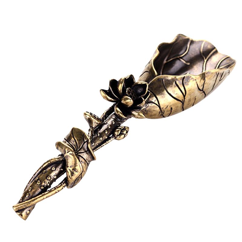 Mała herbata łopata mini herbata łopatka lotosowa łyżka miarka czysta miedź herbata akcesoria robić herbaciarnia