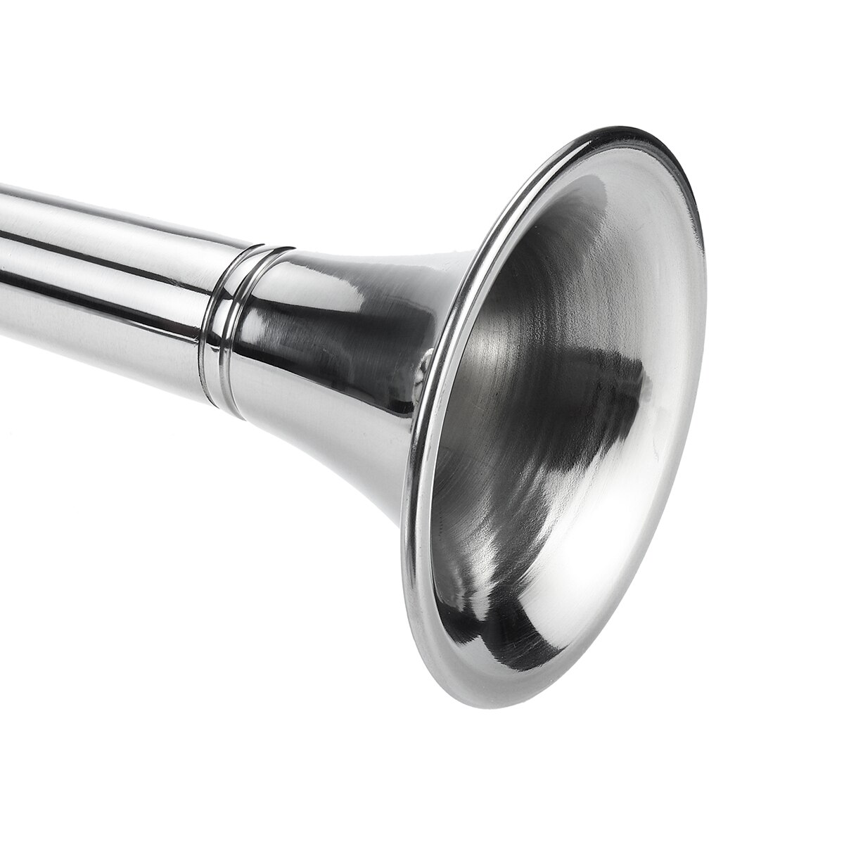 328DB 12V Super Luid Universele Luchthoorn Enkele Trompet Chrome Compressor Voor Auto Truck Boot Motorfiets