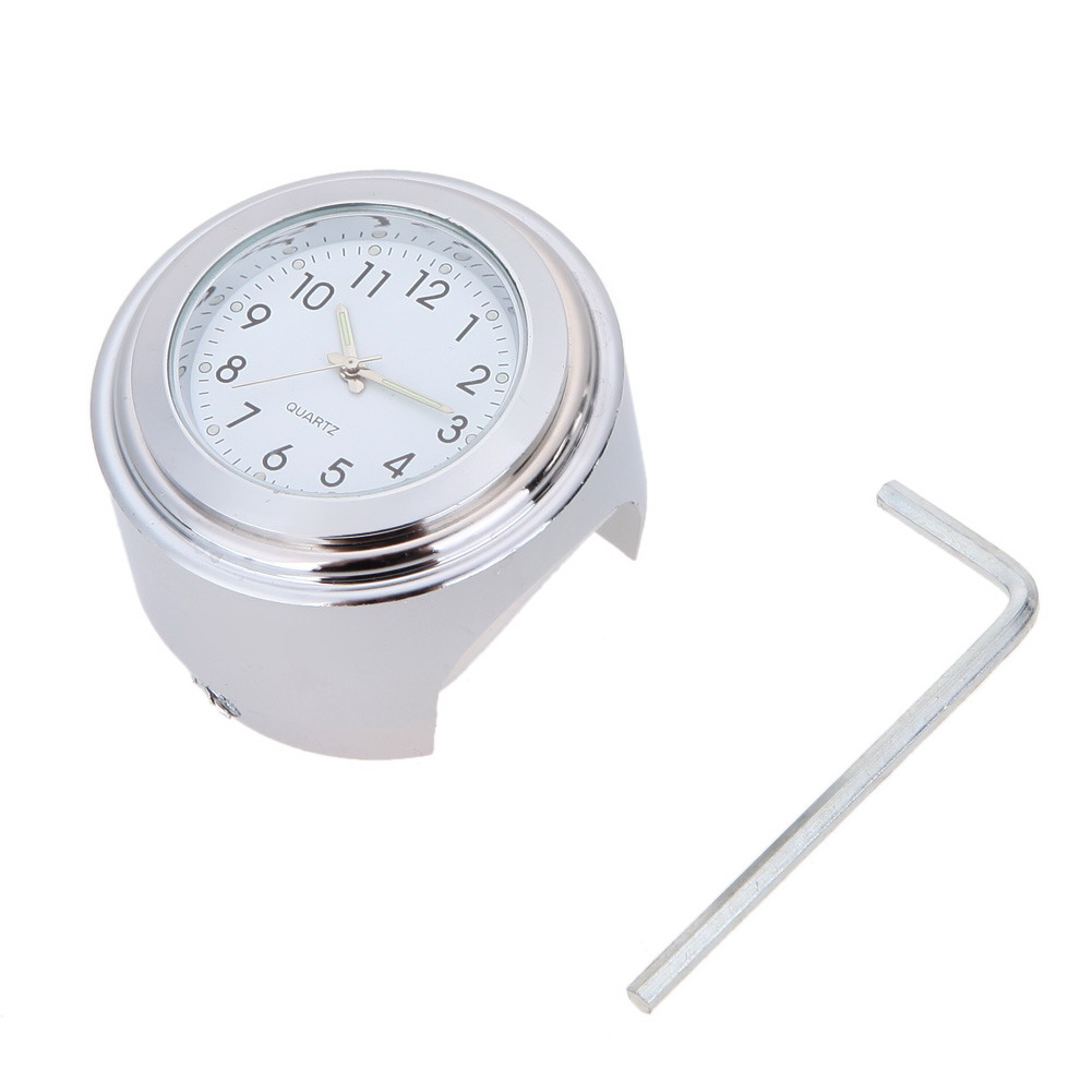 Leuchtende motorrad uhren für motorrad Rolle Motor- atv wasserdichte fahrrad lenker halterung uhr Aluminium fahrrad uhr: Schwarz