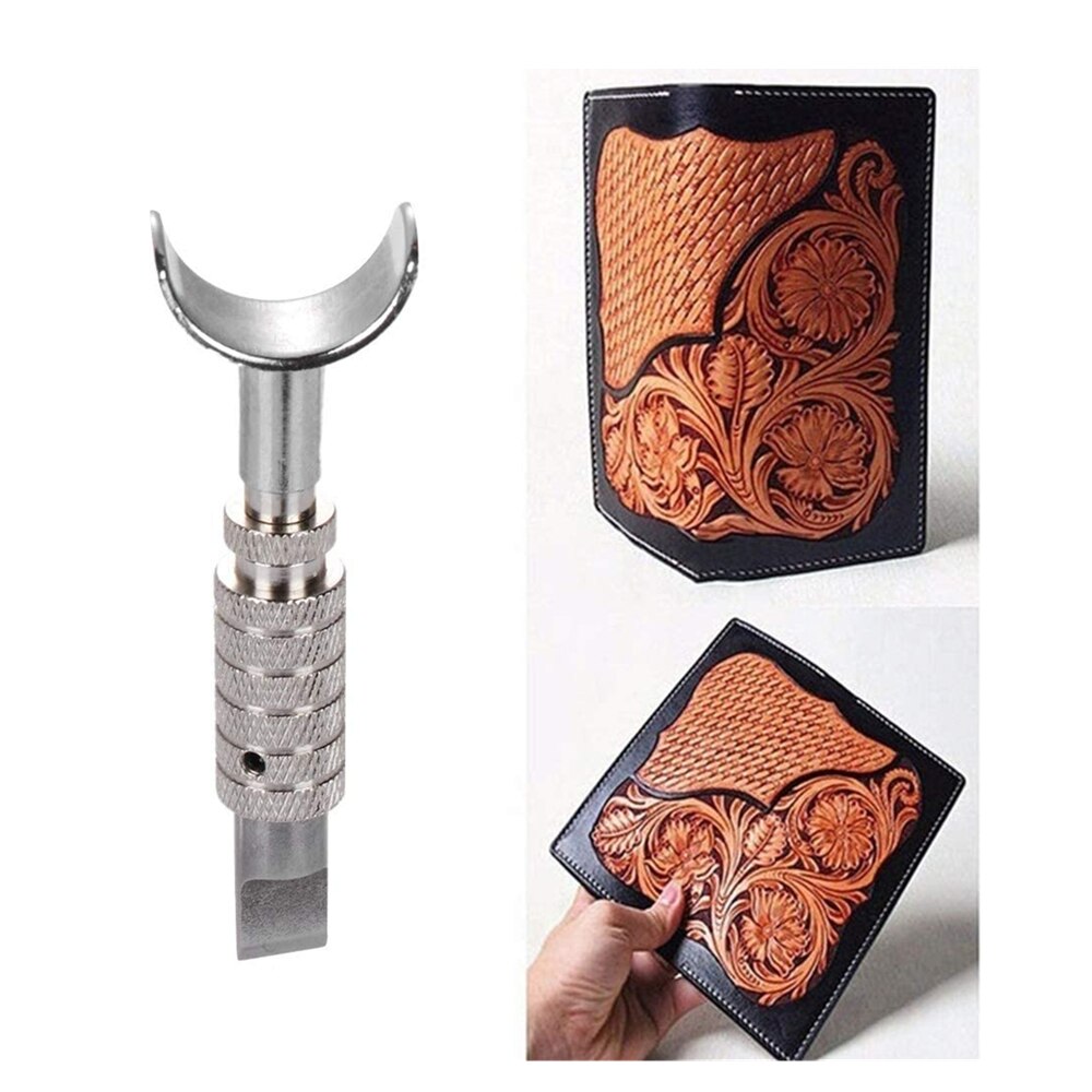 Leather Swivel Nicking Knife Carving Knife Rotary Rotating Knife Leathercraft Working Cutting Tool Ceramic Blade Handwork DIY