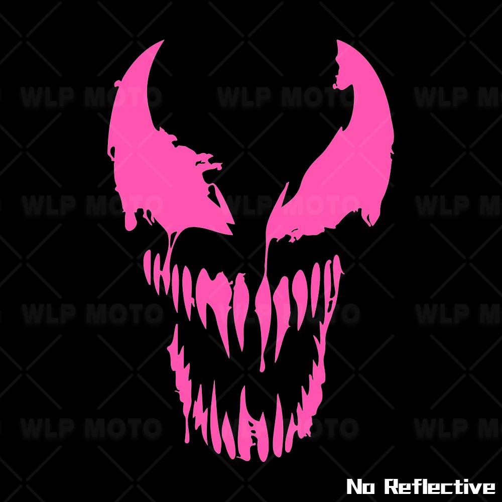 Autocollant de moto fantôme Venom, décalcomanies de décoration pour réservoir de carburant, pare-brise, carrosserie de voiture, fenêtre triangulaire, autocollants imperméables, accessoire: S-Mall / Ivoire