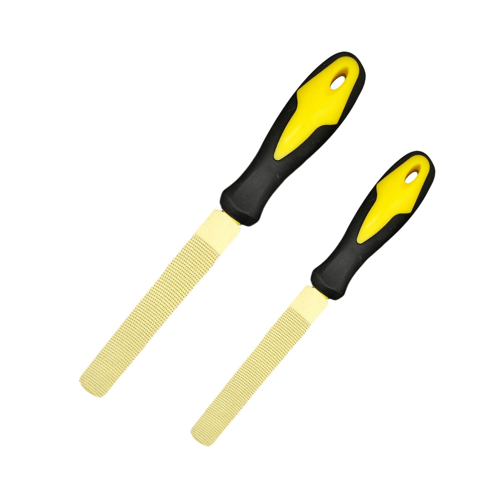 Wood Rasps Half Round Fine Toothed Damage Proof W/ Rubber Grip Needle Hardwood File Woodworking File File Handles for Carpenter