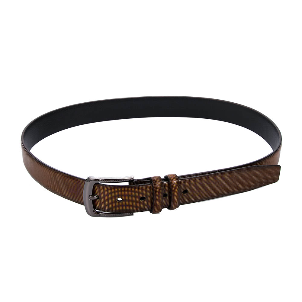 Business Style Double loop Belt Simulation PU Leather Belt For Men's Accessories Black/Coffee/Brown Color