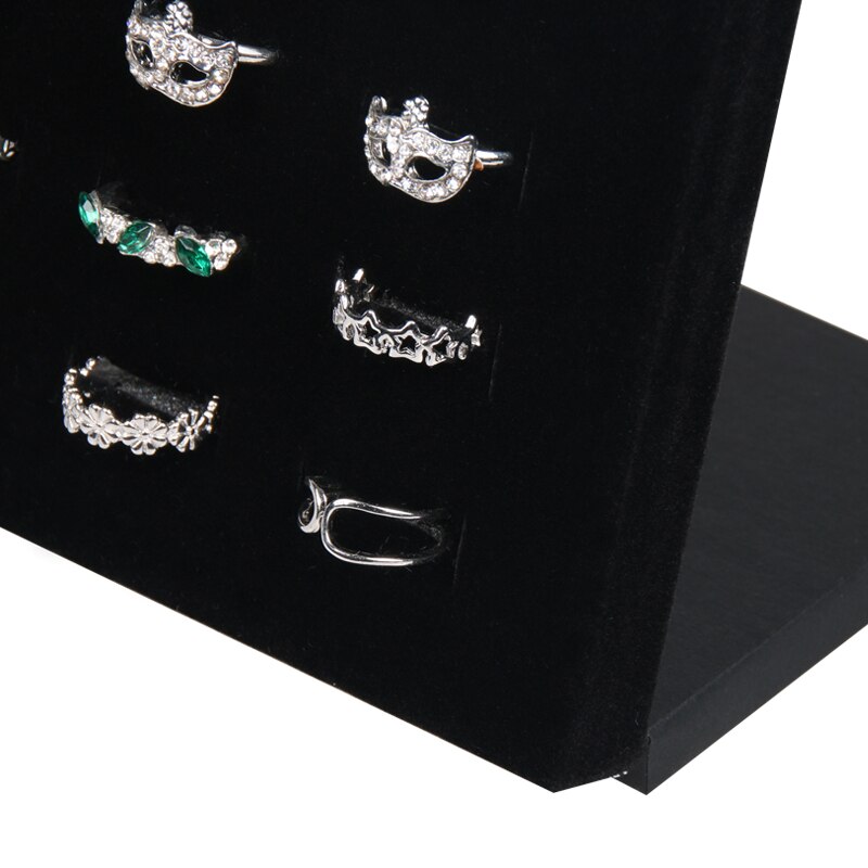 Velvet Ring Display Holder Stand for Store 50 Seat for Rings Storage Jewelry Display Wall Jewellry Organizer Rack