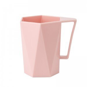 Tazas de plástico reutilizables para café, zumo de leche, té, 1 unidad: Pink