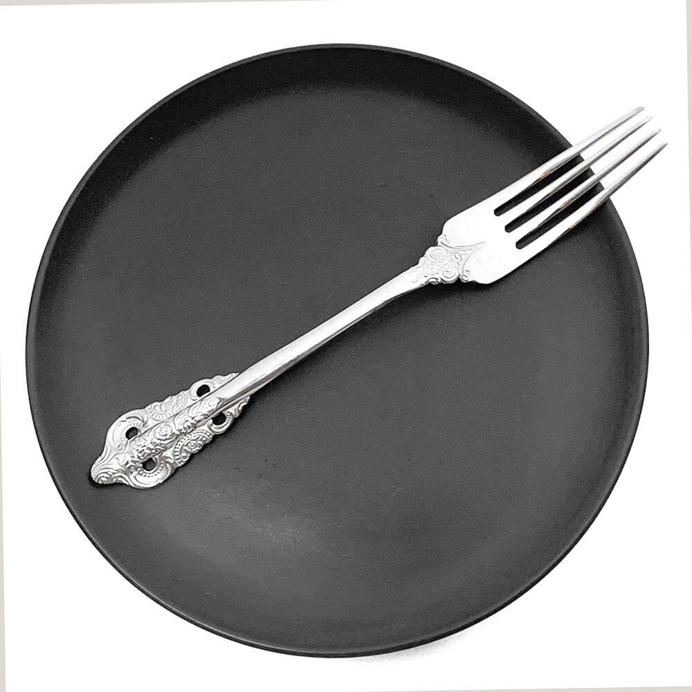 1-Piece Silver Tableware Knife Fork Spoon Dinner Set Mirror Flatware Dinnerware 304 Stainless Steel Cutlery kitchen Silverware: Fork