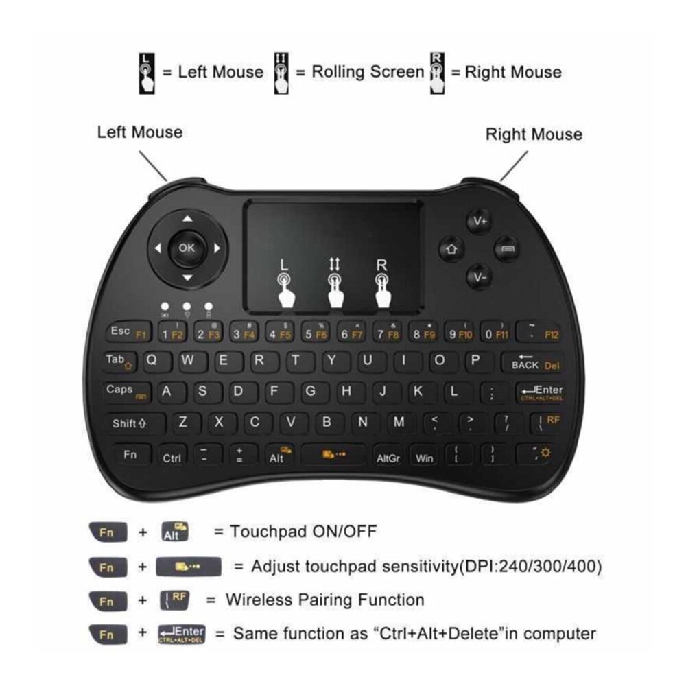 Streak Mini Wireless Keyboard Mouse Phone Tablet Computer Smart Tv Box Multi-Function Keyboard