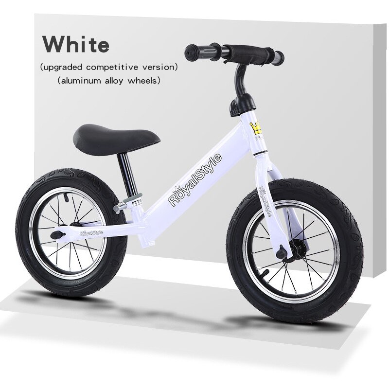 Bambini Bici Equilibrio Dei Bambini Ruota di Bicicletta Auto Scivolo No Pedale Della Lega di Alluminio Della Bici Del Bambino di Scooter Bambini Sport All'aria Aperta Giocattolo Z28: aluminum alloy white