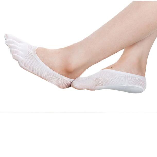 1pair Women's Socks Socks Five Toe Sock Slippers Invisibility For Solid Color Five Finger Sock носки женские: E