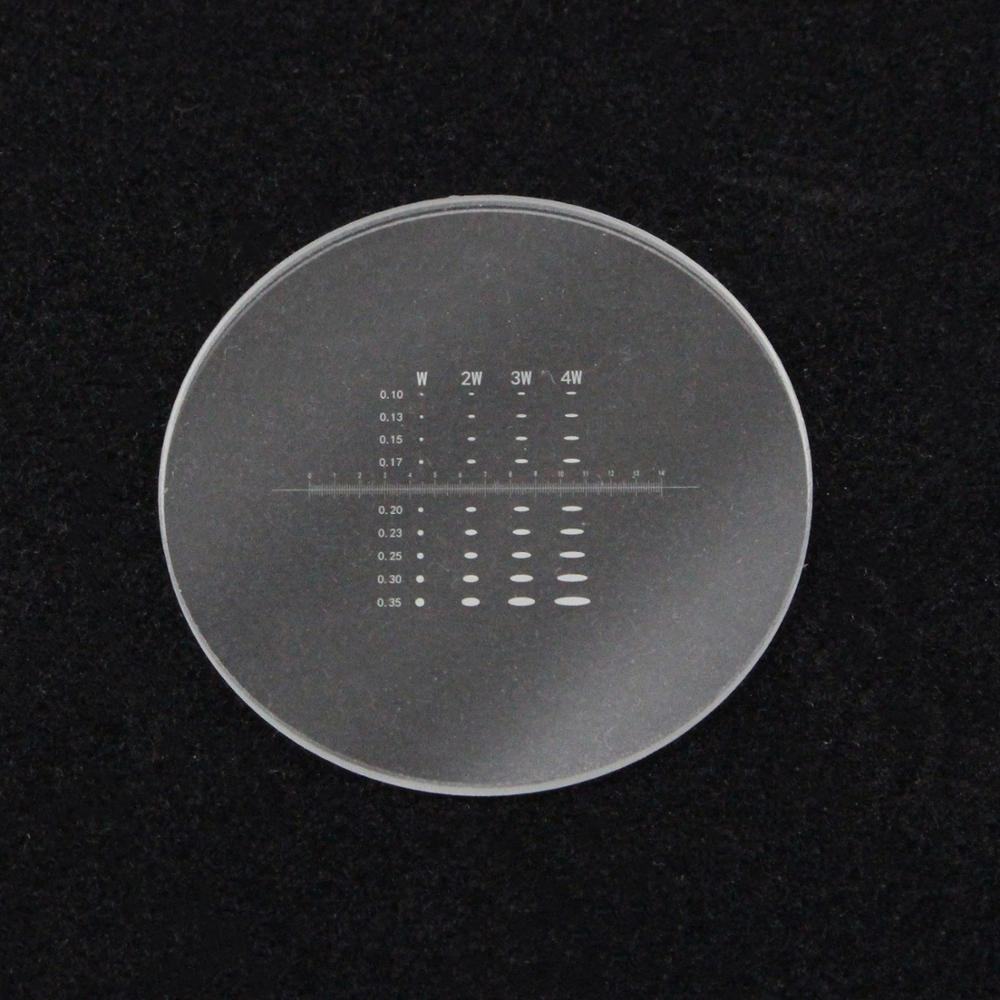 Micrometer Point Gauge Ruler Scale DIV=0.1 mm for Microscope Magnifying Glass Dots Checking