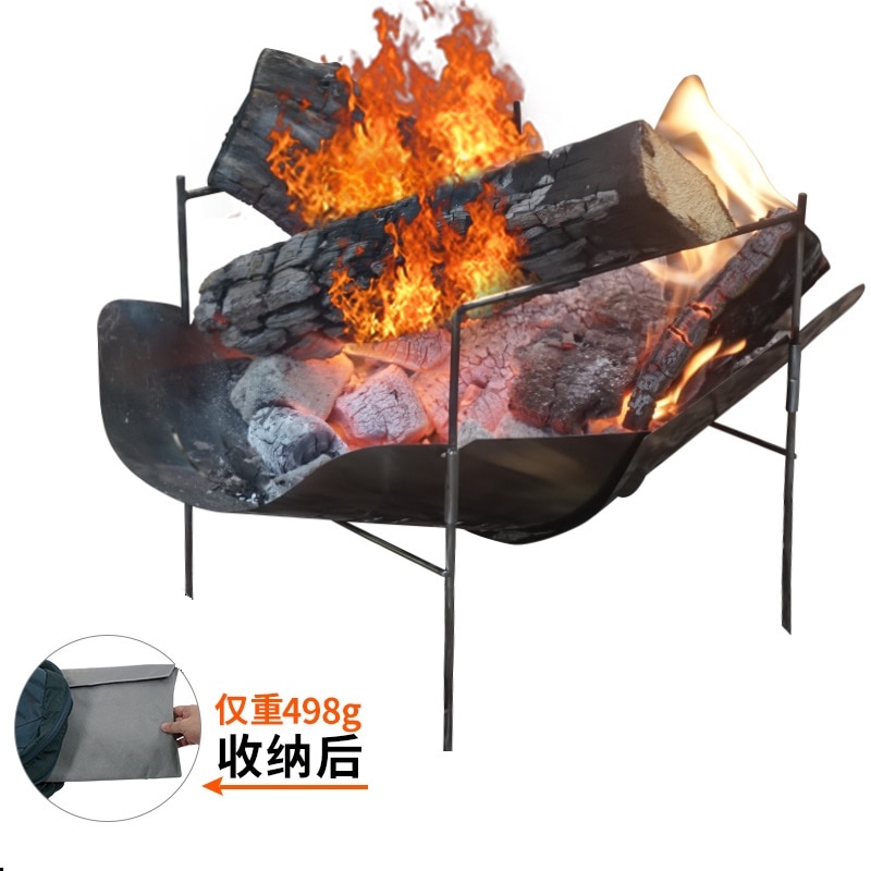 Ultralätt lägereld vedeldad kamin bärbar utomhuscamping hopfällbar bushcraft värmekamin grillgrill kamin brasa