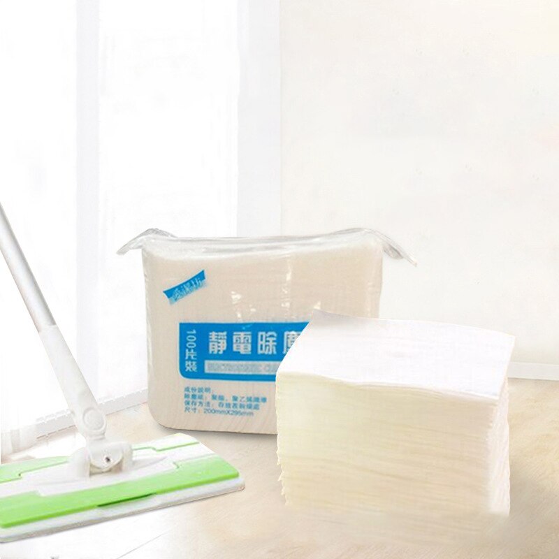 100 stuks/pak keuken elektrostatische stofverwijdering papier wegwerp schoonmaakdoeken vod dweil vervangend papier schuursponsje gadget