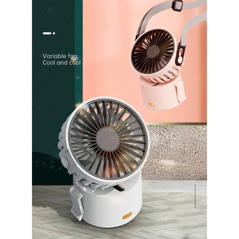 Multifunction Personal Fan Handheld, Mini Portable Fan USB Fan Rechargeable Powerful Personal Fans for Your Neck waist