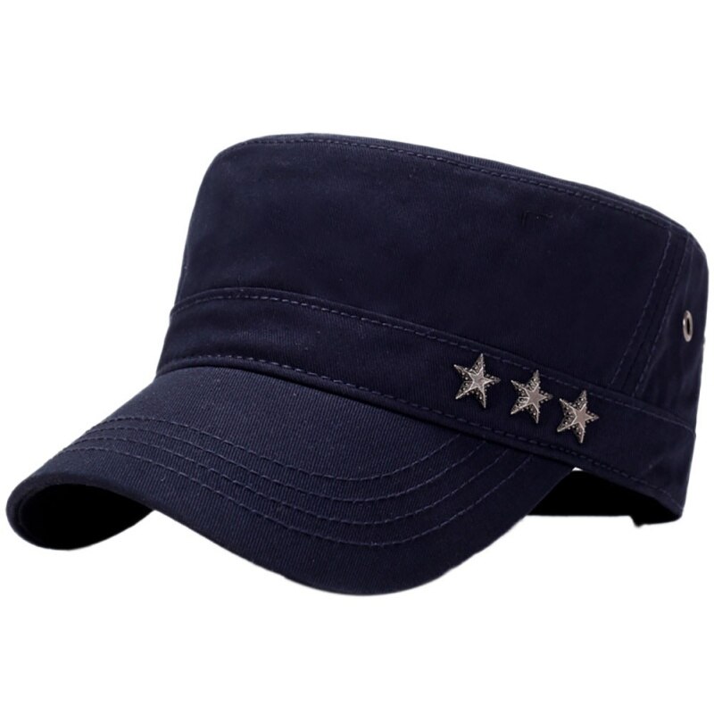 Klassisk vintage flad top herre kasketter sommer hat justerbar monteret udendørs kasket mænd sommer sport løbe cykelhatte