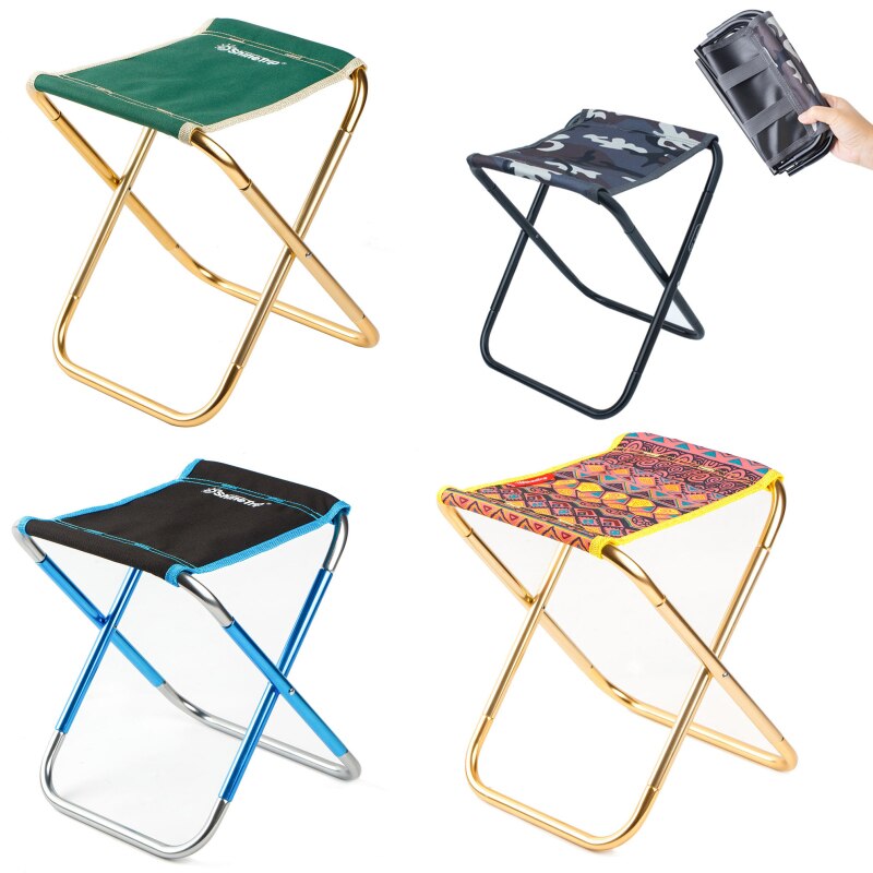 Portable Folding Chair Outdoor Camping Kruk Vissen Stoel Aluminiumlegering Ondersteuning Stabiele Outdoor Stoel Voor Reizen Picknick Wandelen