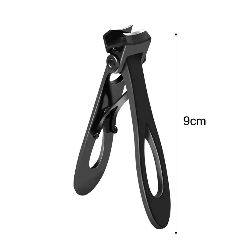 Large Opening Toenail Clipper Stainless Steel Splash-Proof Nail Clipper Portable Dead Skin Removal Cuticle Trimmer Manicure Tool: DARK GRAY