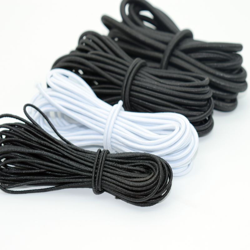 1/2/3/4Mm Wit Sterk Elastisch Touw Rubberen Band Naaien Kledingstuk Handwerk Levert Elastische Band Voor Diy Naaien Accessoires