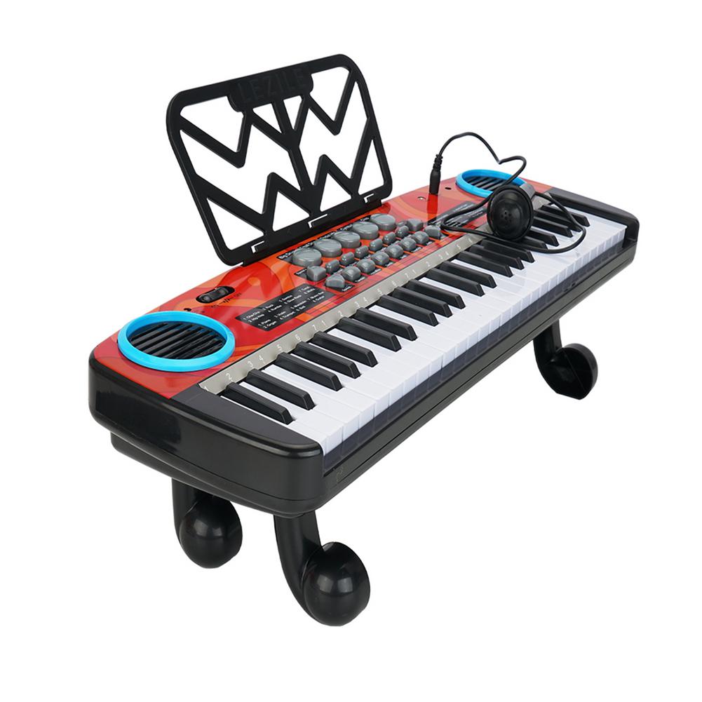 49 Toetsen Zwarte Muziek Elektronische Piano Draagbare Educatief Keyboard Key Board Speelgoed Voor Kinderen Muziekinstrument