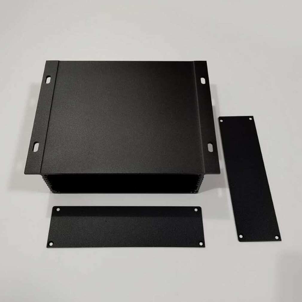Cover projekt elektronisk instrumentkasse indkapslingsboks aluminium gør-det-selv-hus instrumentkasse 190 x 44-150mm sort