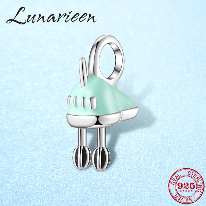 100% Authentic 925 Sterling Silver Contas utensílios de Cozinha ovo Whisk batedor Originais Fit europeu Charm Bracelet fazendo Jóias