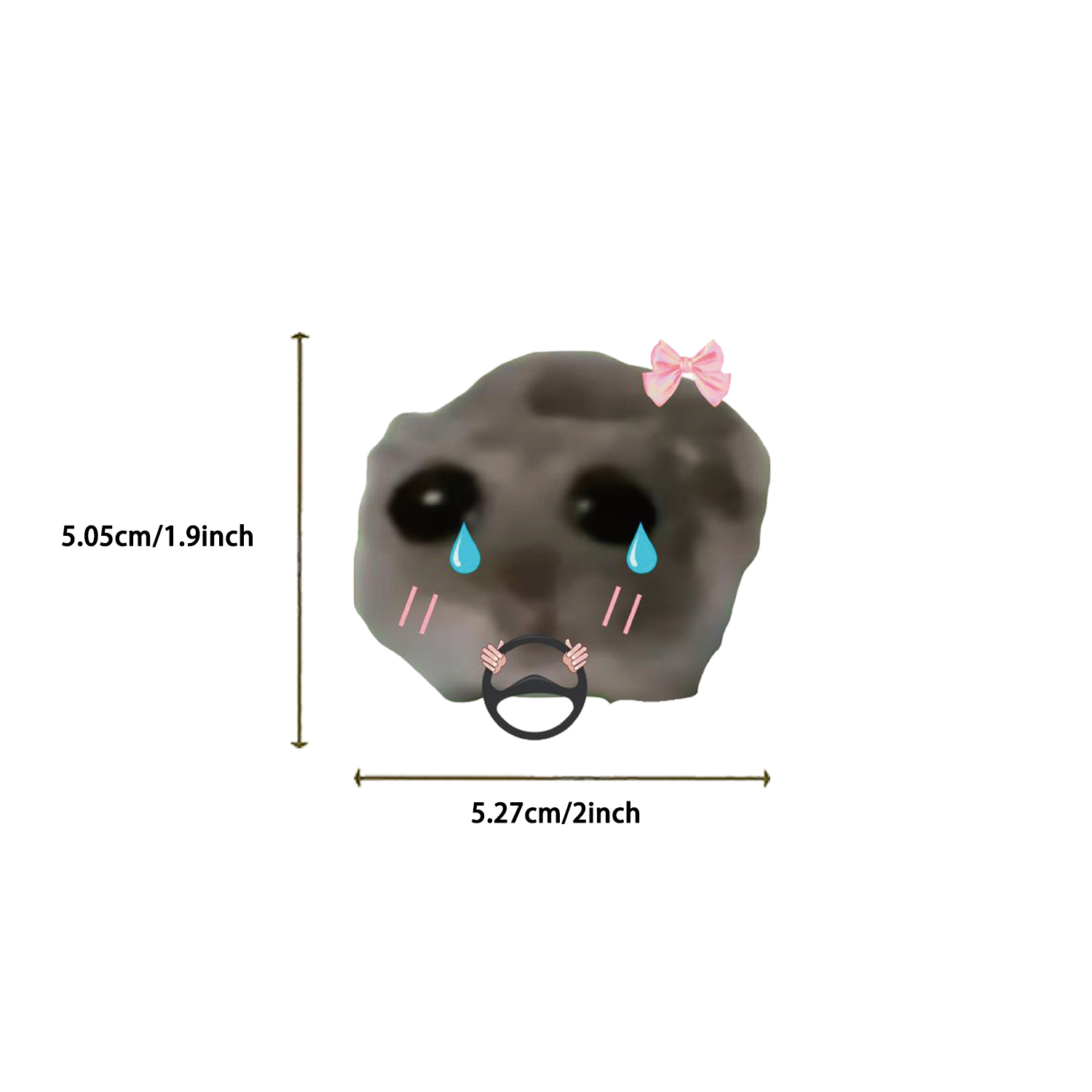 56pcs Sad Hamster Meme Decals Leuke Stickers Esthetische Telefoon Notebook Koffer Laptop Koelkast Muur Cartoon Dieren Sticker