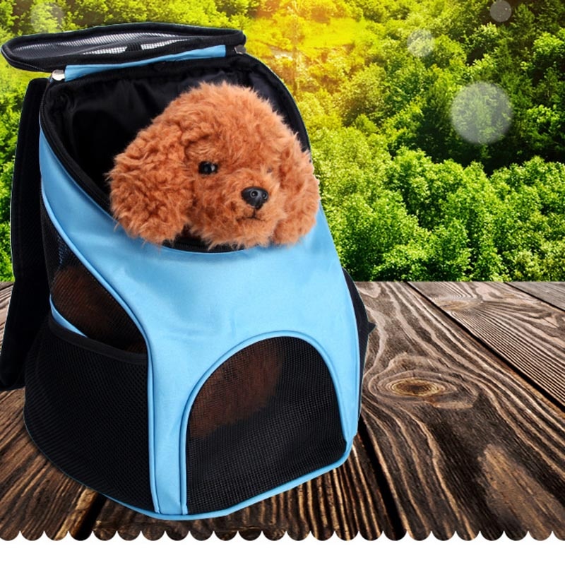 Bolsa portadora de Gato portátil para perros, malla transpirable, para viajes al aire libre, mascotas, mochila de doble hombro para perros pequeños