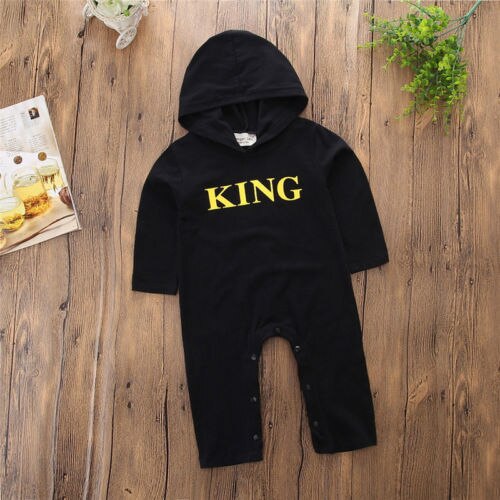 Infant Baby Kid Boy Girl Infant Romper Jumpsuit Hooded Cool Outfit Set