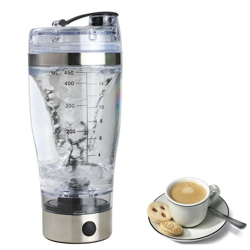600ml elektrisk protein shake omrører usb shake flaske mælk kaffe blender kedel fitness vortex tornado smart mixer vandflaske