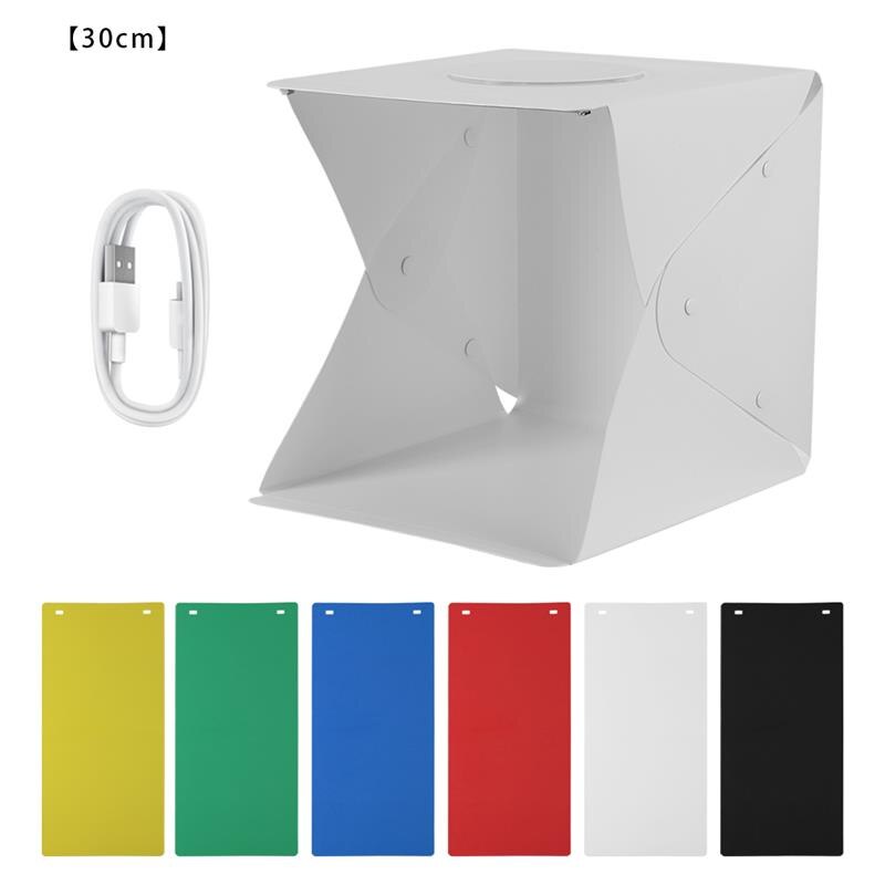 LED Photography Light Box - 30cm/40cm - Foldable Mini Softbox - Portable Photo Studio Tent