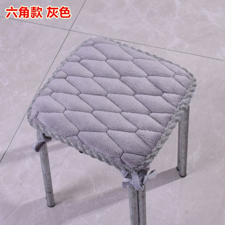 Solid Thick Stool Cushion Chair Seat Cushion Kids Seat Pad Antiskid Cute Pillow Cushion Home Decor 28x28/33x33 CM: Grey B / about 28x28cm