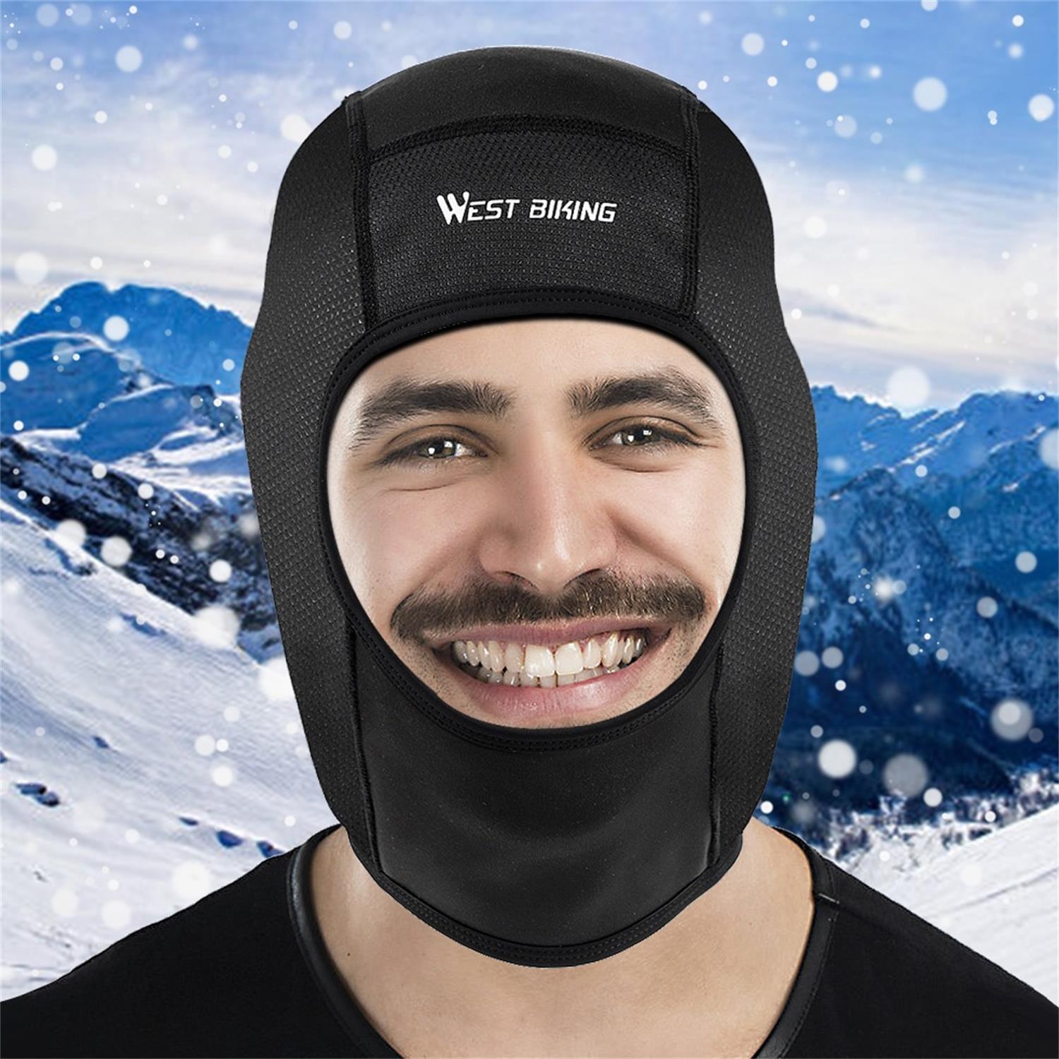 Breathable Waterproof Bicycle Cap Cycling Helmets Inner Caps Anti-Sweat Hat Under Helmet Lining Caps Warm Outdoor Neck Sleeve