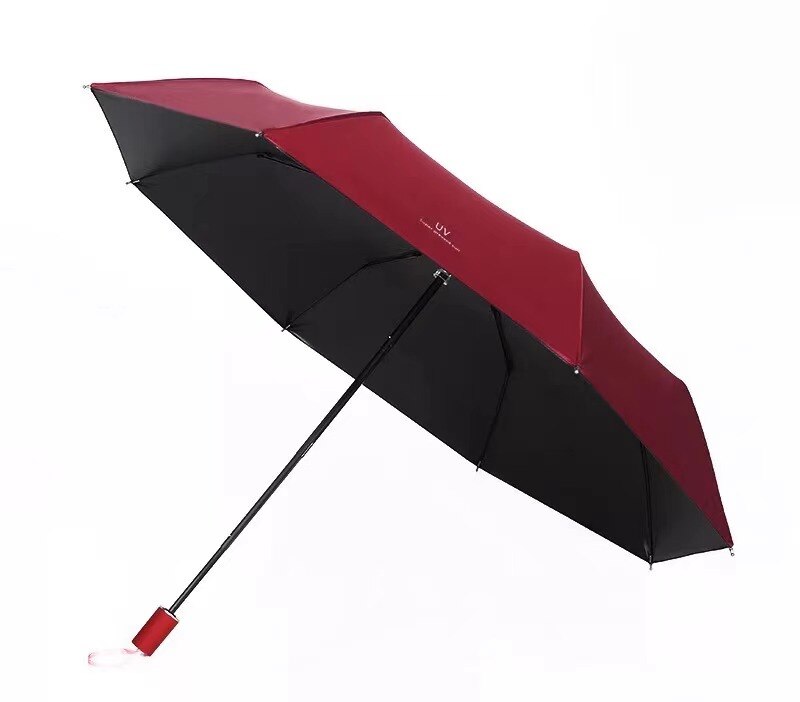 Small Mini Umbrella with Case Light Compact Perfect for Travel Lightweight Portable Parasol Outdoor Sun&Rain Umbrellas: 9 Wine red