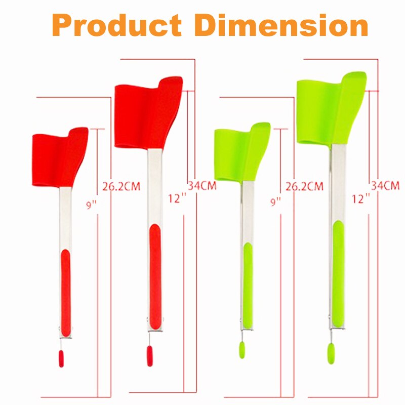 2 In 1 Keuken Spatel & Tong Non-stick Silicon Spatel En Tong Hittebestendige 2 In 1 Keuken aid & Bbq Gadget,