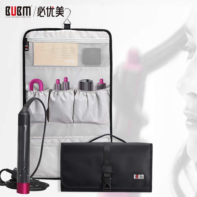 Travel Storage Roll Bag Compatible with Dyson Airwrap Styler, Portable Hang Organizer Bag for Dyson Hair Styling Whole Set