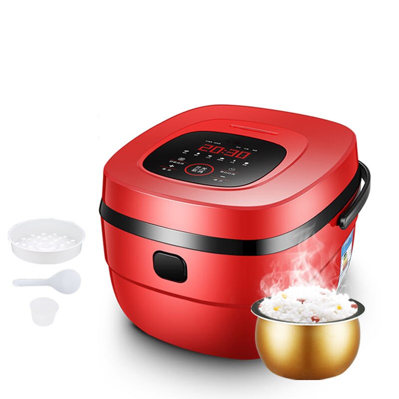220V 5L Electric Pressure Cooker Household Multi-Function 5 Liter Soup Rice Cooking Machine Non-stick Liner For 2-8 Person: Red A / EU Plug