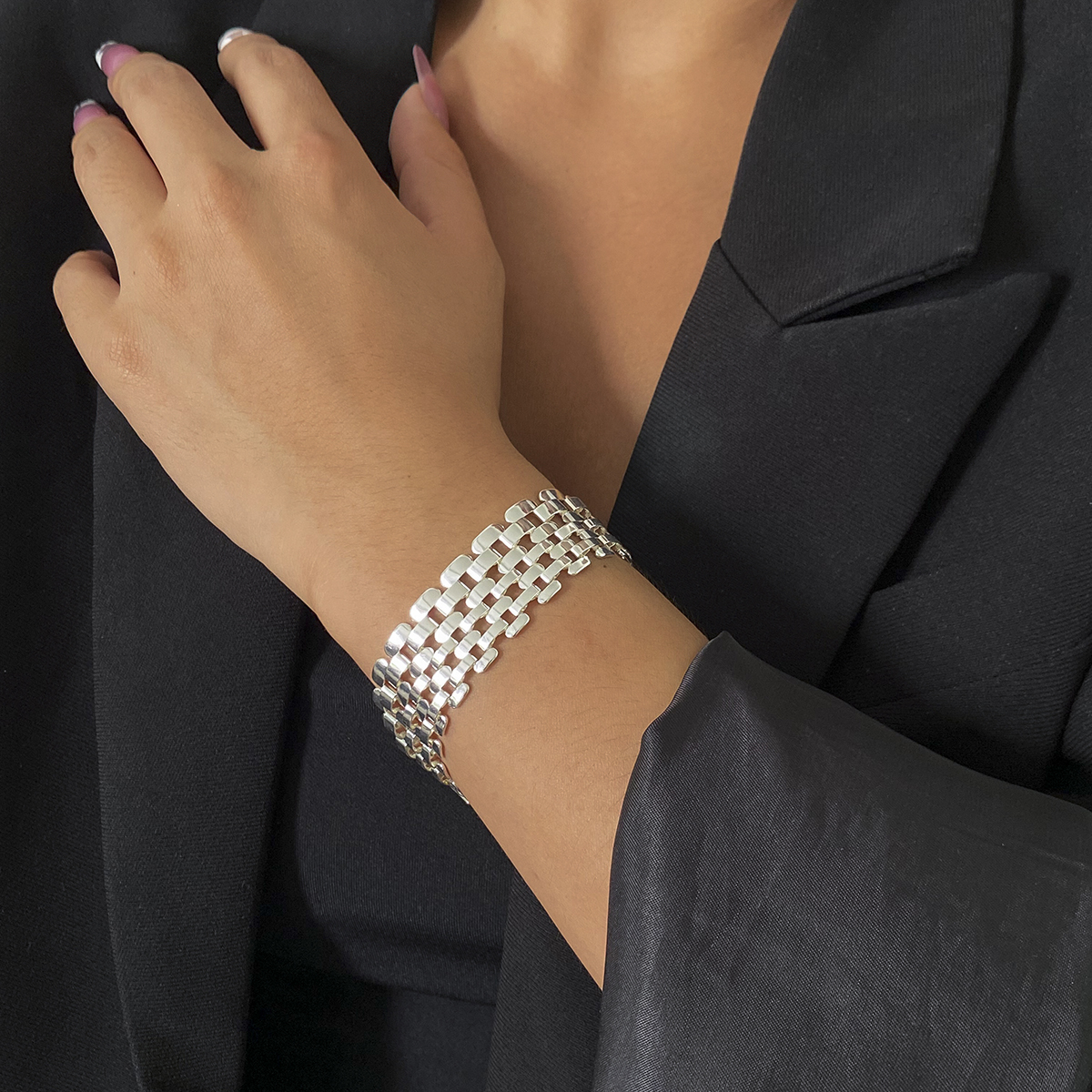 Punk Brede Rooster Dikke Ketting Armbanden Voor Vrouwen Trendy Chunky Hand Chains 2022 Charms Armbanden Dames Sieraden