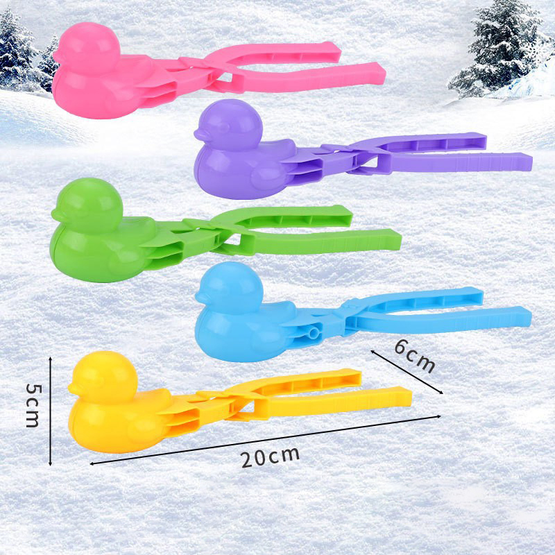 Schattige Eendvormige Rijstvorm Maker Clip Kinderen Buiten Plastic Eend Rijstvorm Diy Sneeuwbal Maker Sushi Mal Met Handvat: green