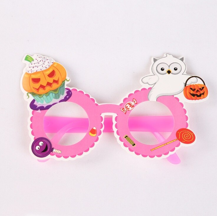 12PCS Christmas Halloween Children's Decoration Glasses Party Glasses Costume Party Eyeglasses for Baby Boys Girls: Pink pumpkin