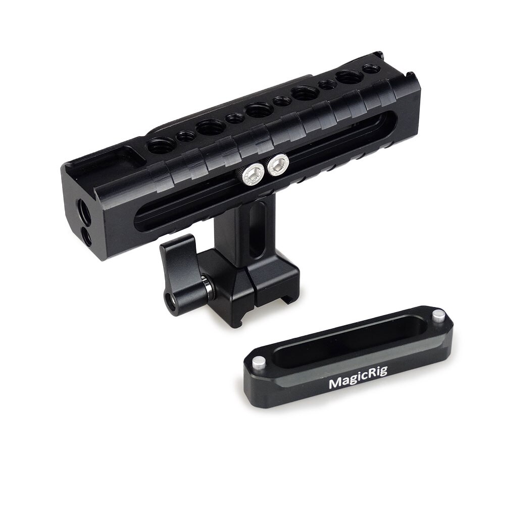 MAGICRIG DSLR Camera Handvat Universele Handgreep NATO Handvat Kit met 70mm NATO Rail en Koude Schoen voor Camera kooi Rig