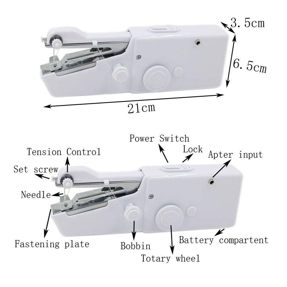 Portable Handheld Sewing Machines Stitch Sew Needlework Cordless Clothes Fabrics Electric Sewing Machine Stitch Tools Set